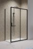 Radaway Premium Pro Black Kdj kabina 150x70cm prawa czarny mat/szkło przejrzyste 1015150-54-01R/1016070-54-01